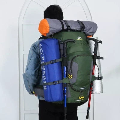 60L ελαφρύ αδιάβροχο σακίδιο πλάτης 70cm πεζοπορίας αδιάβροχα σακίδια πλάτης