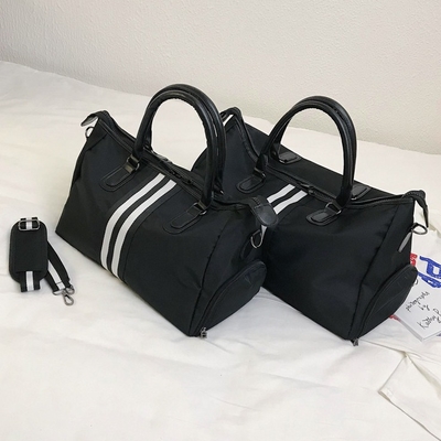Νάυλον τσάντα Duffle γυμναστικής τσαντών αθλητικού Duffle μαύρων με το διαμέρισμα παπουτσιών