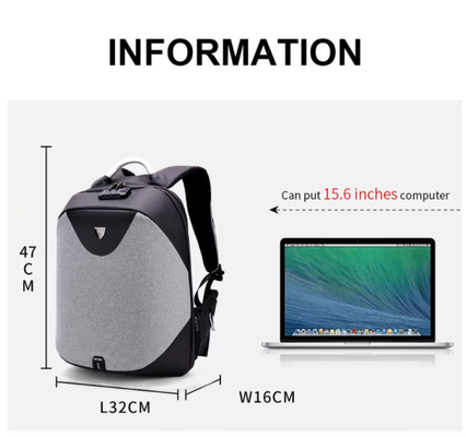 Σακίδιο πλάτης επιχειρησιακών lap-top πολυεστέρα αντικλεπτική πλάτη 1,54 ίντσας - συσκευάστε για το lap-top ατόμων